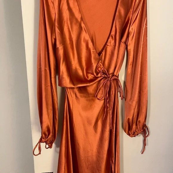 ASOS satin wrap dress- Never Worn